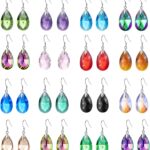 16 Pairs Drop Dangle Earrings Set for Women Rainbow Crystal Earrings Teardrop Dangle Hook Earrings Hypoallergenic Jewelry