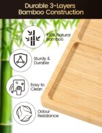 Charcuterie Boards Gift Set, Chezerra Bamboo Cheese Board Set, Folding Cheese Board with Knife Set, Unique White Elephant Gift, House Warming Gift, Wedding Gift, Portable Outdoor Cheese Plate - Image 8