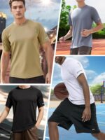 Holure Men's Mesh Quick-Dry Short Sleeve Workout T-Shirt - Image 6