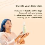 Buddha White Sage Spray Protection - Smudge Spray with Water Blessed by Buddhist Monks (1200+ Sprays) | Sage Spray for Cleansing Negative Energy and Protection | Salvia Blanca Para Limpiar (5.6 OZ) - Image 2