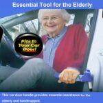 Car Door Handle for Elderly, 2 Pack Car Handles Assist Elderly, Car Door Support Handle for Seniors and Handicapped, Blue - Image 2