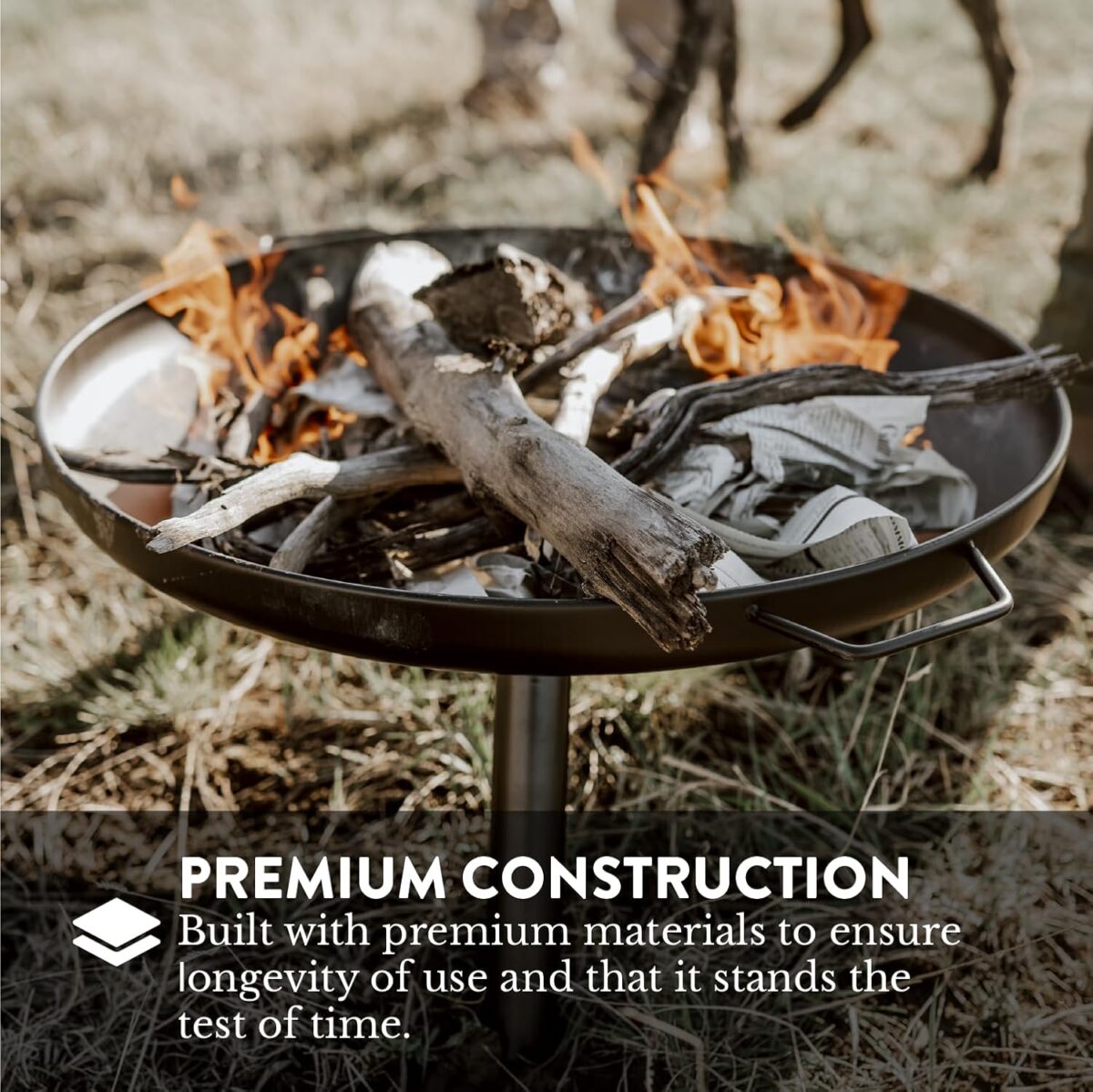 GasOne 23 in Outdoor– Wood Burning Fire Pit – Durable Alloy Steel Fire Pits for Outside – Small Fire Pit for Backyard, Porch, Deck, Camping, BBQ - Image 4