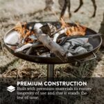GasOne 23 in Outdoor– Wood Burning Fire Pit – Durable Alloy Steel Fire Pits for Outside – Small Fire Pit for Backyard, Porch, Deck, Camping, BBQ - Image 4
