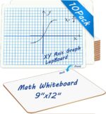 10 Pack Double-Sided XY Axis Graph Math Whiteboard Durable Dry Erase Board for Math Practicing in Classroom Math Manipulatives Grid Whiteboard for Students School Supplies - Image 2