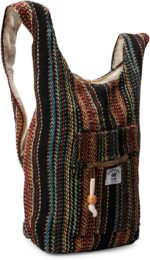 LONGING TO BUY Hemp Messenger Crossbody Sling Bag - Unisex Beach Party Bag - Image 3