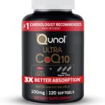 Qunol CoQ10 100mg Softgels, Ultra CoQ10 100mg, 3x Better Absorption, Antioxidant for Heart Health & Energy Production, Coenzyme Q10 Vitamins and Supplements, 4 Month Supply, 120 Count