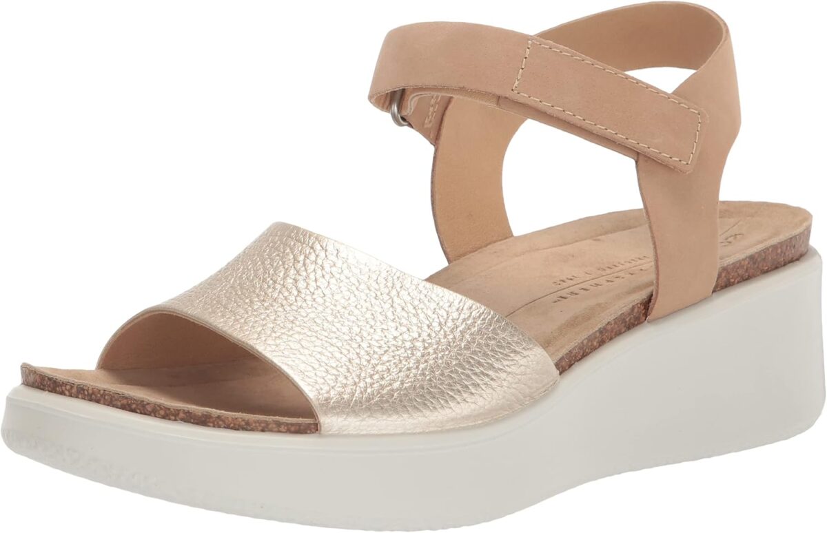 ECCO Women's Flowt Wedge Cork Sandal - Image 1