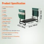 VEVOR Folding Garden Kneeler and Seat Heavy Duty, Widened 8" EVA Foam Pad, Portable Garden Stool with Tool Bags, Gardening Bench to Relieve Knee & Back Pain, Great Gifts for Seniors, Women, Parents - Image 3