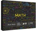 Math Formulas Puzzles 1000 Pieces for Adults, Impossible Difficult Jigsaw Puzzles Neon Art Puzzle, Funny Family Puzzle Collage Challenging Puzzles