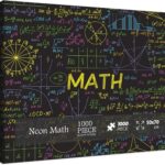 Math Formulas Puzzles 1000 Pieces for Adults, Impossible Difficult Jigsaw Puzzles Neon Art Puzzle, Funny Family Puzzle Collage Challenging Puzzles
