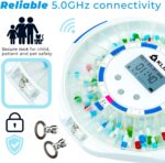 KLIM Smart Pill Dispenser Machine with Alarm + WiFi App Monitoring + 28 Day Medicine Dispenser + Automatic Pill Dispenser for Elderly with Alarm & Alzheimers Care + Lock Key + New 2024 - Image 7