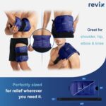 REVIX Ice Pack for Injuries Reusable Gel for Lower Back, Cold Packs for Back Shoulder, Elbow, Hip, Leg, Wrap Around Entire Knee, Soft Cold Compress,16 × 9" Navy - Image 6