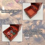 Knana 6Pcs Pendulum Board for Divination - Pendulum Crystal for Dowsing, Tarot Dice Astrology Dice with Box, Wiccan Supplies and Tools, Tarot Divination for Beginners - Image 4