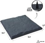 Gardien 15.5” Decorative Stepping Stones That Stake Into The Ground - Decorative Walkway for Outdoor Pathway, Lawn, Yard, Home, or Garden Pathway Pavers - Polyresin Material (4, Slate Grey) - Image 3