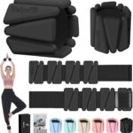 Adjustable Wearable Pilates Wrist & Ankle Weights For Women & Men | Arm & Leg Weights Silicone Wrist Bangles For Home Gym Workout, Travel, Yoga, Barre, Strength Training-Set Of 2