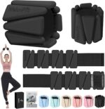 Adjustable Wearable Pilates Wrist & Ankle Weights For Women & Men | Arm & Leg Weights Silicone Wrist Bangles For Home Gym Workout, Travel, Yoga, Barre, Strength Training-Set Of 2