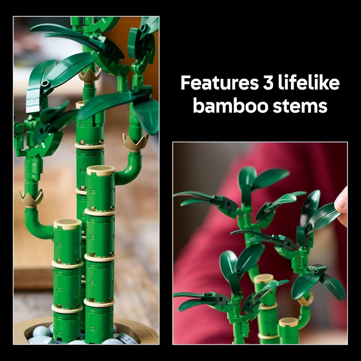 LEGO Botanicals Lucky Bamboo Building Set - Artificial Plant for Indoor Home Décor, Adults Ages 18+ - Fake Plant Decoration for Table, Desk, Office - Unique Gift for Her & Him - 10344 - Image 4