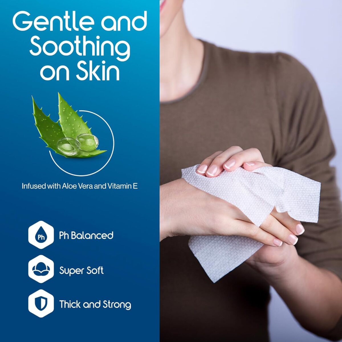 Inspire Adult Wet Wipes, Wash Cloths | Adult Wipes for Incontinence & Cleansing for Elderly, 8"x12" Count 12 packs of 50 - Image 4