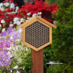 Mason Bee House Wax Coated Bee House, Bee Hotel for The Garden,Pollinator House Waterproof, Natural Handmade Wooden Mason Bee Hotel for Pollinating Bees Garden Supplies,Attracts Peaceful Bee - Image 7
