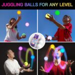 POITOI Juggling Balls Light Up Juggling Balls Glow in The Dark Juggling Balls USB Rechargeable Glowing Juggling Ball for Beginners and Professionals Set of 3 - Image 6