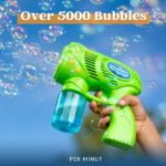 JOYIN 2 Kids Bubble Gun with 2 Bottles Refill Solution, Bubble Machine Gun for Toddlers 1-3 Kids 4-8, Party Favors, Summer Toy, Outdoors, Easter, Birthday Gift - Image 2