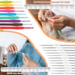 Coopay Crochet Kit Beginners Crochet Hook Set with Crochet Yarn,58PCS Portable Crochet Set Ergonomic Crochet Hooks Travel Knitting Crochet Supplies - Image 4