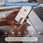 RingConn Gen 2, World’s First Smart Ring with Sleep Apnea Monitoring, No APP Subscription, 12-Day Battery Life, Stress/Heart Rate/Women's Health Tracker, Android & iOS Compatible (Black, Size 10) - Image 4