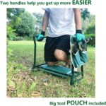 BESTHLS Garden Kneeler and Seat - Heavy Duty Folding Stool with Thick Pad, Tool Pouch, 330 lbs Capacity - Knee & Back Support, Perfect for Seniors, Women, Men - Image 2