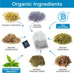 CogniTea Deep Sleep Tea 2mg Melatonin Tea & and 50mg L-Theanine for Deep Sleep with Valerian, Chamomile, Lemon Balm and Passion flower Extra Strength Sleepy Tea for Night Time Rest and Relaxation - Image 3