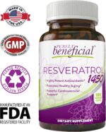 PURELY beneficial RESVERATROL1450-90day Supply, 1450mg per Serving of Potent Antioxidants & Trans-Resveratrol, Promotes Anti-Aging, Cardiovascular Support, Maximum Benefits (1bottle) - Image 4