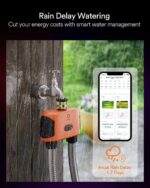 Lumary Smart Sprinkler Timer 2 Zone, WiFi Water Timer for Garden Hose, Brass Inlet Water Hose Timer Outdoor, Manual/Automatic Drip Irrigation Timer, App/Voice Control Work with Alexa, Orange, L-WT2A1 - Image 4