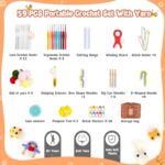 Coopay Crochet Kit Beginners Crochet Hook Set with Crochet Yarn,58PCS Portable Crochet Set Ergonomic Crochet Hooks Travel Knitting Crochet Supplies - Image 5