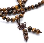 Jovivi Tibetan 6mm 8mm 108 Natural Tiger Eye Gemstone Beads Prayer Mala Bracelet Necklace - Image 3