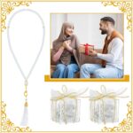 Landical 8 Pcs Islamic Prayer Beads Ramadan Eid Gifts Muslim Party Favors Pearl Prayer Beads Islamic Wedding Gifts for Ramadan Eid Hajj Umrah Wedding Baby Shower - Image 6