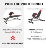 Finer Form Multi-Functional Weight Bench for Full All-in-One Body Workout – Versatile Adjustable Workout Bench for Home Gym. Fitness equipment perfect for Back HyperExtension, Bench Press, Roman Chair Exercise, Sit up. Adjusts to Decline or Flat Bench. - Image 2