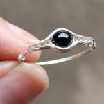 (Handmade rings Genuine Black tourmaline ring sterling silver rings for women healing crystal October birthstone jewelry eye ring handmade by GRB ROY(9) - Image 6