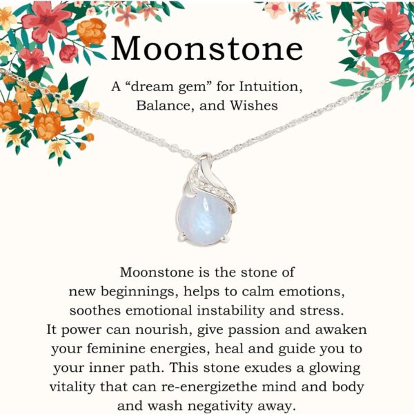 Sterling Silver Moonstone Necklace, New Beginnings, Inspirational Gifts for Women, Moonstone Jewelry, Best Friend Birthday Gift ideas