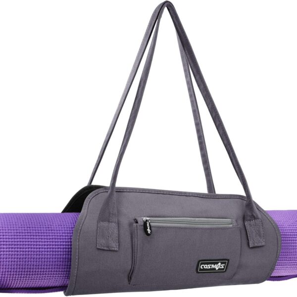 Cosmos Exercise Yoga Mat Carrying Shoulder Strap Bag with Internal and Outside Storge Pocket (Yoga Mat is NOT Included)