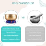 Ohm Store Tibetan Singing Bowl Set — Meditation Sound Bowl Handcrafted in Nepal for Yoga, Chakra Healing, Mindfulness, and Stress Relief — Unique Spiritual Gifts for Women and Men - Image 7