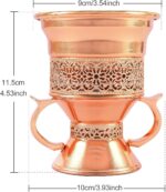 Metal Frankincense Resin Incense Burner, Incense Censer, Portable Bakhoor Burner, Charcoal Bakhoor Burner, Myrrh Burner with Tongs for Yoga, Spa Aromatherapy (Rose Gold) - Image 5