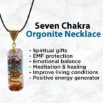 Chakra Pyramid - Seven Chakra Pyramid - Orgonite Pyramid for Energy Healing - Orgonite Kit - Protection with Seven Chakra Orgonite Necklace - Image 2