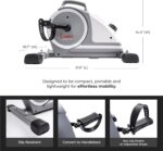 Sunny Health & Fitness Dual Function Under-Desk Bike Trainer, Mini Exercise Machine for Senior Training, Arm/Leg Cardio Cycle Workout, Optional Magnetic, Motorized & Free SunnyFit App Bluetooth Link - Image 6