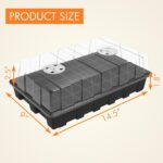 Gardzen 5-Set Seed Starter Tray Kits, Durable Plant Germination Trays with Humidity Vented Domes and Bases, Ideal for Seed Starting, Indoor Gardening, and Greenhouse (Total 200 Cells) - Image 5
