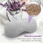Umisleep Lavender Eye Mask, Aromatherapy Weighted Sleep Mask for Dry Eyes Men Women, Microwave Heated Hot Therapy Eye Cover Moist Compression Pain Relief, Eye Pillow for Puffy Eyes, Sinus Pain, Grey - Image 4