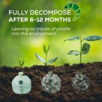 ANECO 100% Compostable Waste Bags 2.6 Gallon, Extra Thick Kitchen Small Compost Bags for Countertop Bin (100 Count) - Image 5