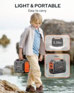 Solar Powered Generator 200W Peak/100W Rated, Portable Solar Generator Power Station with Solar Panels 40W Included, 146Wh Solar Power Bank with AC Outlet 110V for Home Use Camping Outdoor Adventure - Image 5