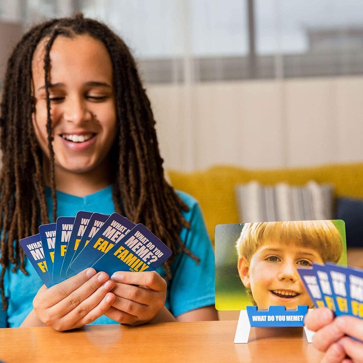 WHAT DO YOU MEME? Family Edition by Relatable, Now with Refreshed Content - Kids Games 8+, Family Games for Kids and Adults, Easter Basket Stuffers, Includes 300 Caption Cards, 108 Photo Cards - Image 5