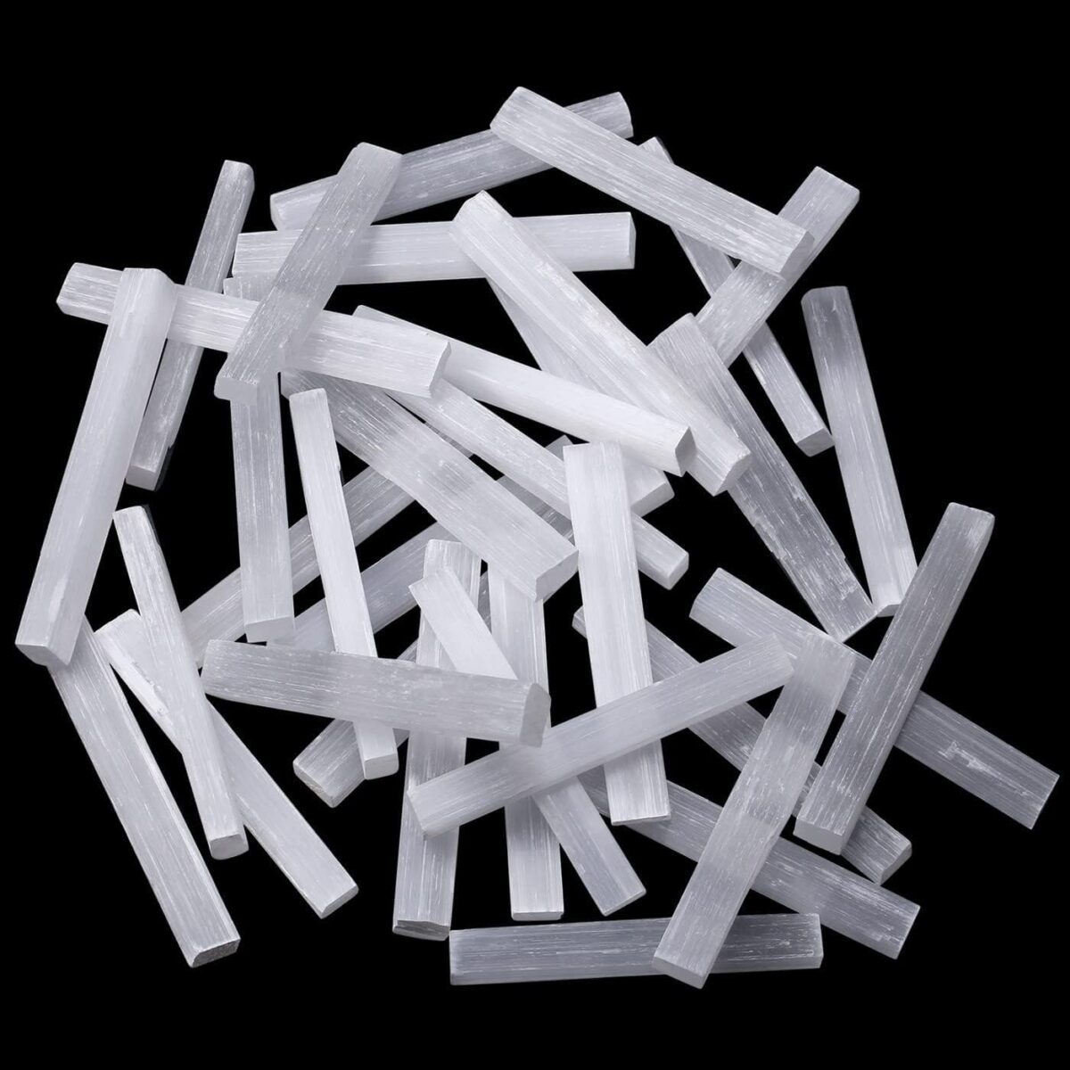MAIBAOTA 4" Selenite Crystal Wand Selenite Sticks Crystals Bulk Selenite Charging Plate Reiki Metaphysical Supplies Wicca Altar Supplies Crystal for Witchcraft 12 Pcs - Image 4