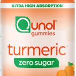 Qunol Zero Sugar Turmeric Gummies, Gummy with 500mg Turmeric Curcumin, Joint Support Supplement, Ultra High Absorption Tumeric Curcumin, Vegetarian, Gluten Free, 90 Count