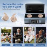 Hearing Aids for Seniors, Hearing Aid Rechargeable with Noise Cancellation Adults, senior Invisible Hearing Amplifier With Portable Charging Case Premium Comfort Design and Nearly Invisible(Beige) - Image 6